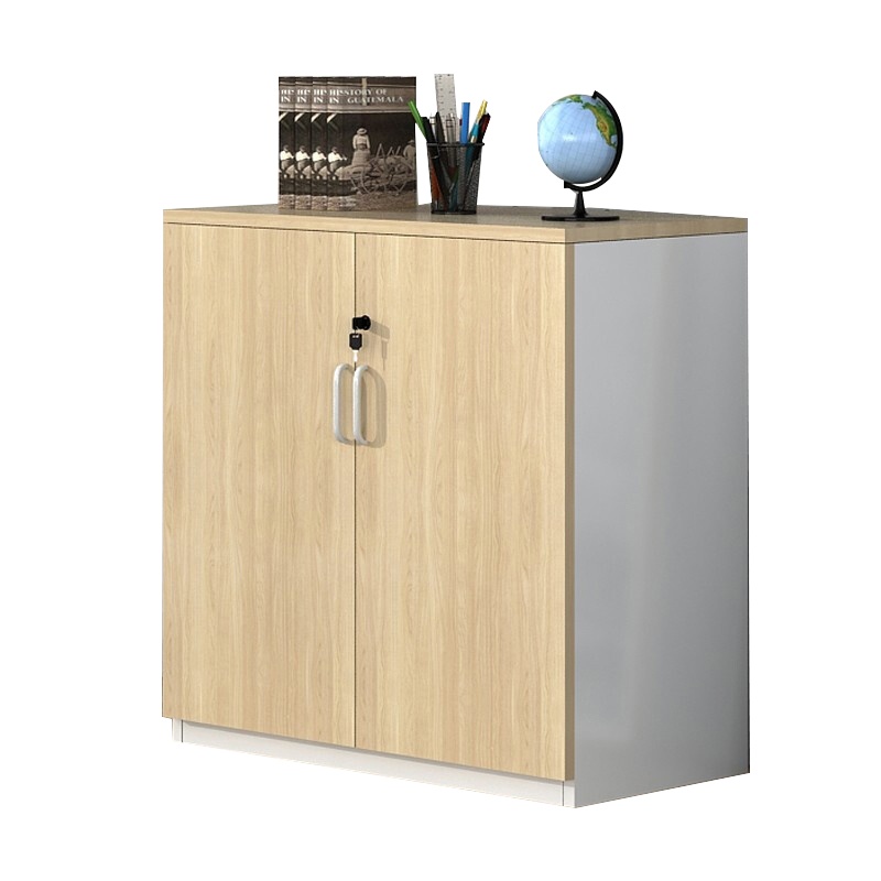 永格文件柜档案柜办公室木质文件柜财务柜带锁双门储物柜资料柜矮柜