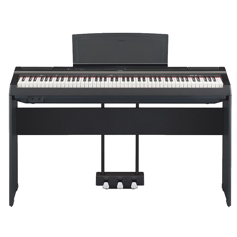 YAMAHA雅马哈电钢琴P-125AB黑色88键重锤成人儿童专业考级数码钢琴 主机+木架+三踏板