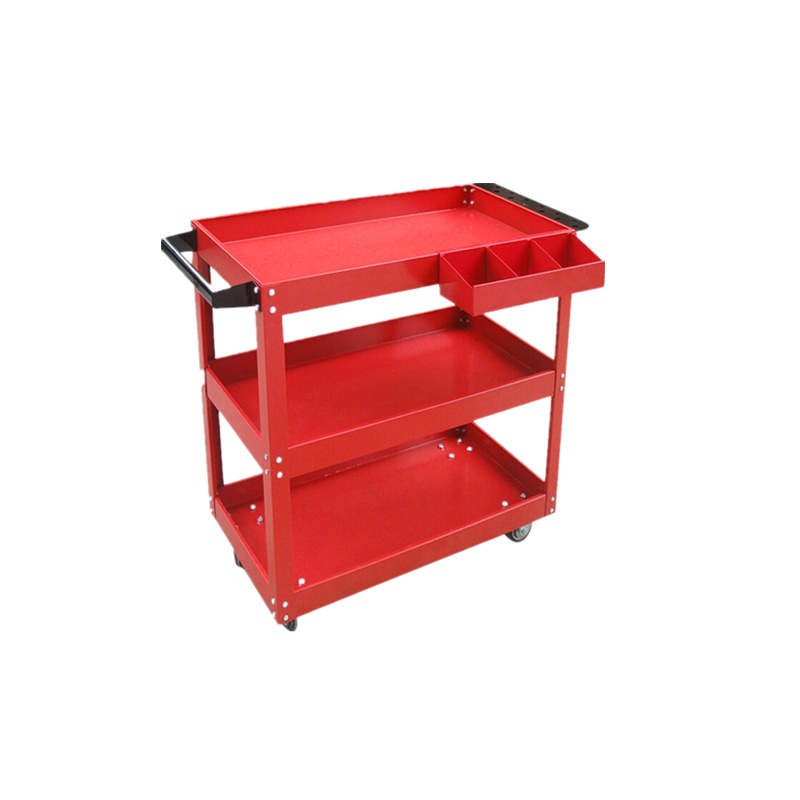 欧宝美汽修工具车三层零件车多功能工具柜五金汽保手推车周转车