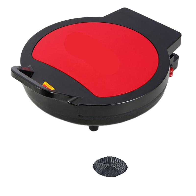 肉夹馍电饼铛黄金蛋做小蛋糕的锅清仓办公室贴饼子电饼档加厚点饼铛速热 3CM加深红色华夫饼干模套餐内径26CM