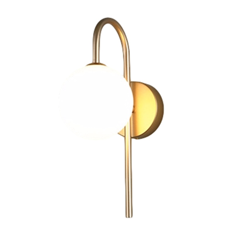 床头壁灯轻奢现代简约金色客厅背景墙走廊过道玻璃卧室墙上装饰灯
