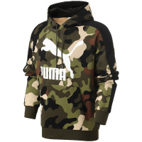 【自营】PUMA彪马卫衣男装加绒保暖运动服休闲套头衫578335 L 57833515墨绿色
