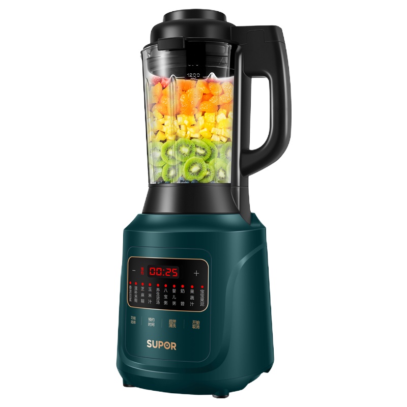 苏泊尔(SUPOR)破壁机家用多功能1.2L便携温养料理机智能预约冷热双打榨汁机豆浆机绞肉机果汁机搅拌机SP225