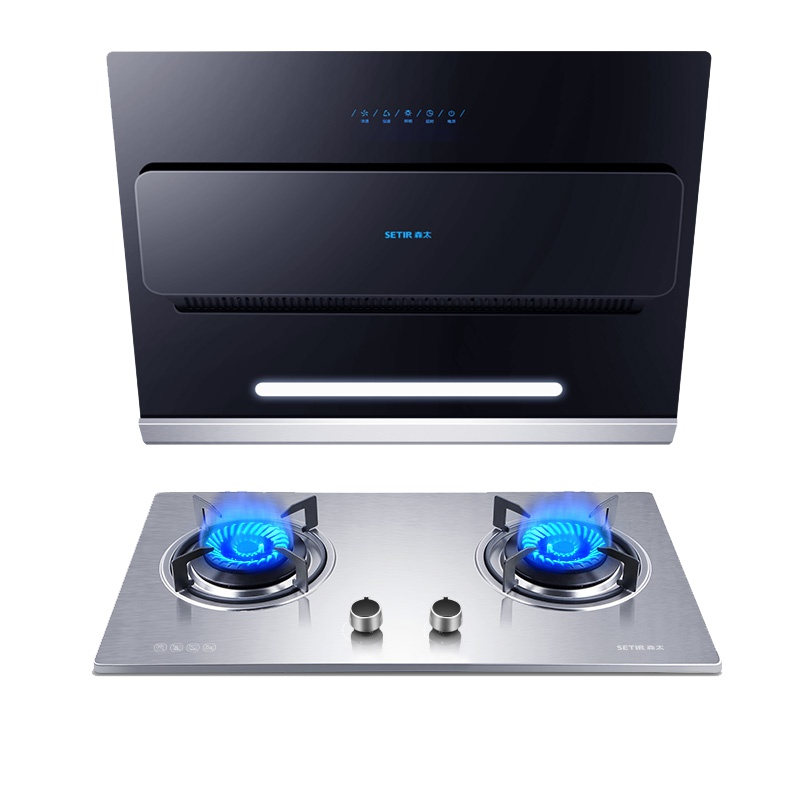 森太(SETIR)B229+T258抽油烟机燃气灶套餐 烟灶套餐 不锈钢面板 圆灶(天然气)