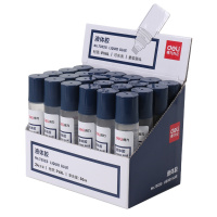 得力 50ml刷片胶头液体胶 高粘度可水洗透明胶水 24支装 7302S