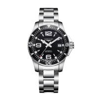 LONGINES 浪琴康卡斯潜水系列商务时尚钢带男士机械表 L3.741.4.56.6