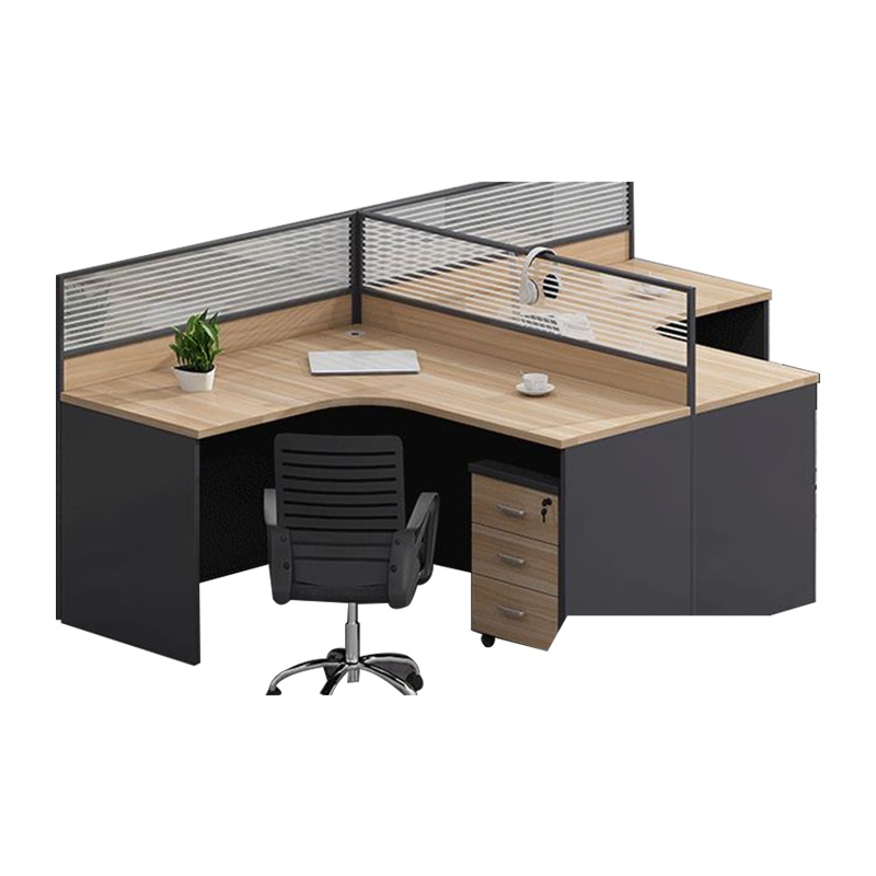 榭邦 办公家具 职员办公桌组合工作位屏风隔断卡座 T型2人位 W2400*D1400*H1100