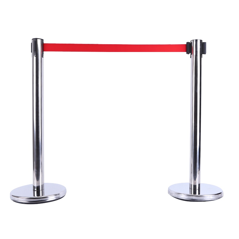 围栏移动护栏 XTL318 不锈钢银色一米线(拉带3米)隔离伸缩护栏 警戒线排队柱 (个)