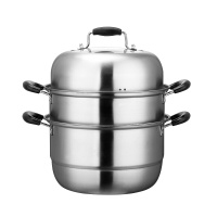 苏宁极物 三层蒸锅 DX1285 曼 丽 斯加厚不锈钢家用加厚三层多功能蒸锅（个）