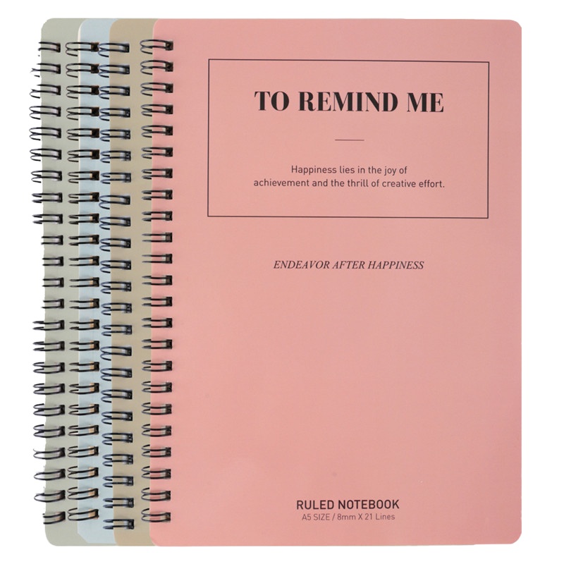 得力 (deli) LA560-05 螺旋本线圈本A5记事本60页学生笔记练习本子办公文具, 10本装