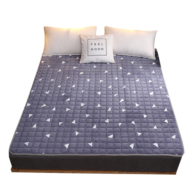 朴晴 床垫软垫1.8m家用保护垫榻榻米0.9m学生宿舍小孩北欧美式薄款可水洗折叠单人双人褥子