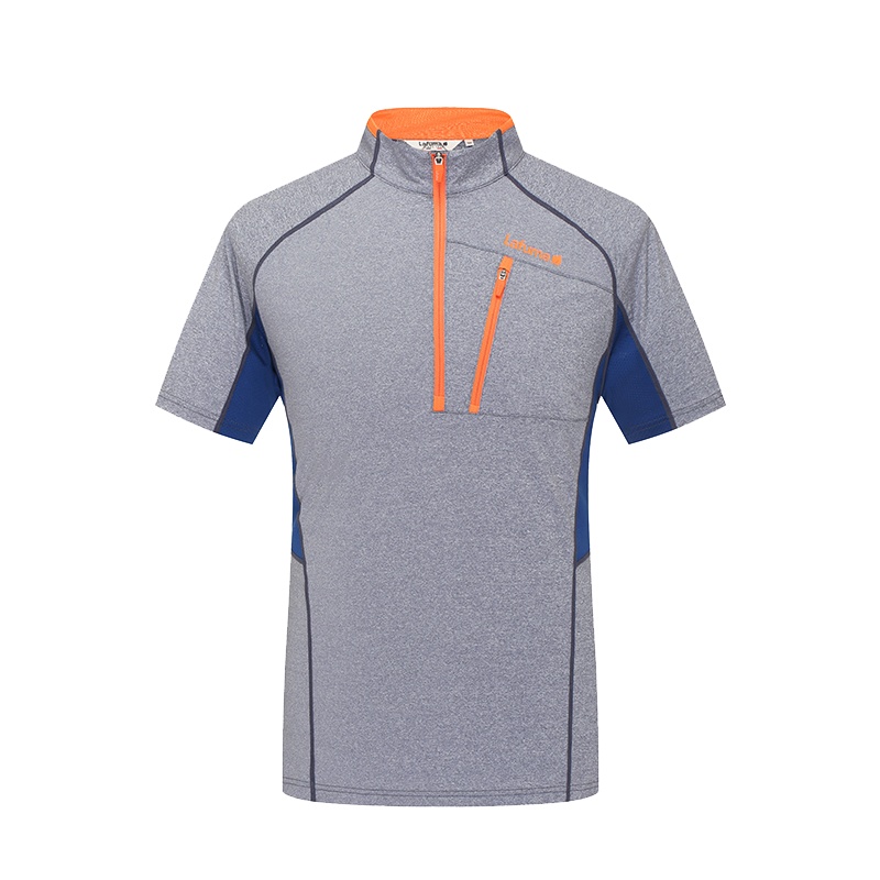 乐飞叶（LAFUMA）运动户外男士弹力快干透气立领短袖T恤LMTS7BC01