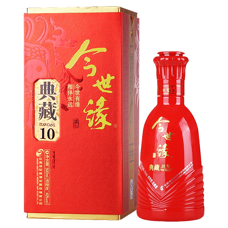 今世缘 典藏十年 40度 500ml 单瓶 白酒