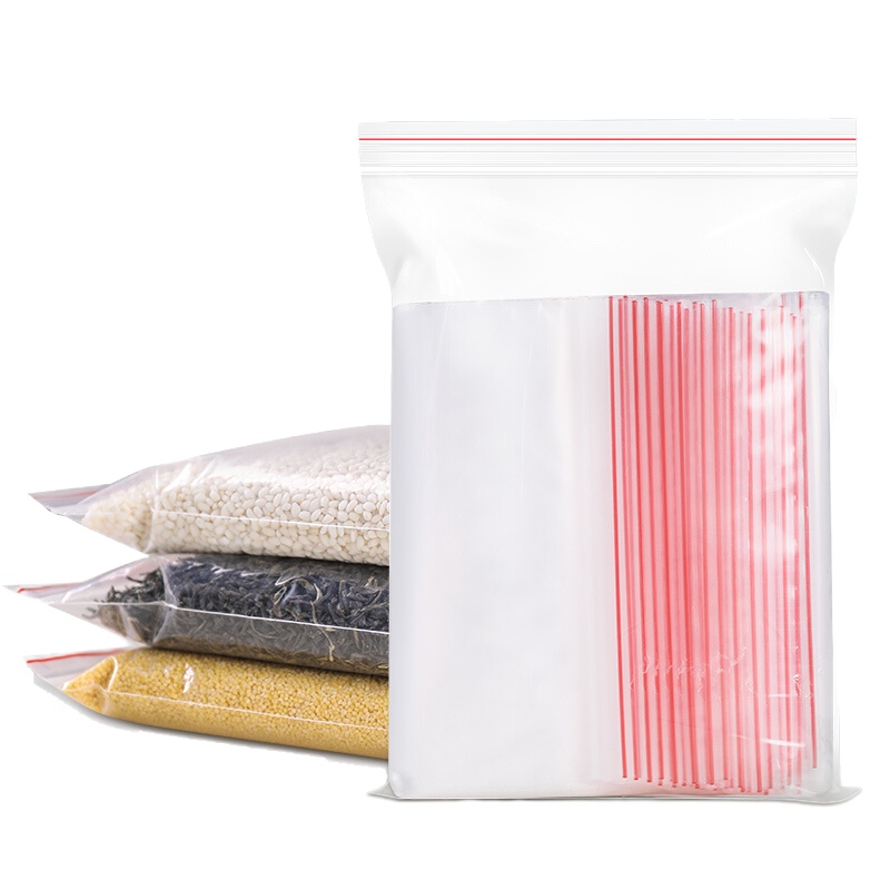 绿之源 PE透明收纳袋封口袋 加厚防水食品自封袋透明收纳封口胶袋防尘保鲜密封袋