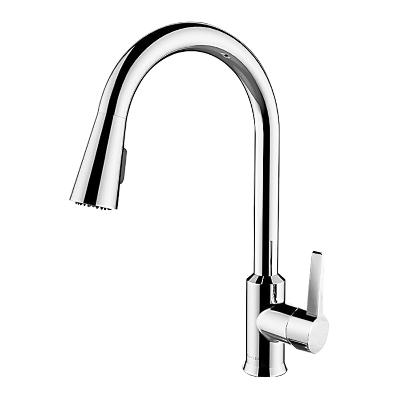 Kohler科勒厨房水龙头 防溅抽拉式洗菜盆水槽冷热水低铅健康龙头21366/21368