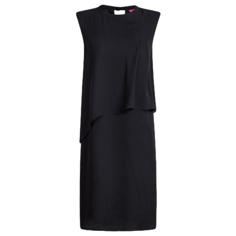 【福利款】拉夏贝尔黑色假两件套连衣裙