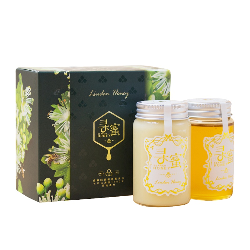森蜂园[寻蜜]长白山椴树蜂蜜120gx2瓶礼盒240g 0.24kg 冲饮 椴树蜜 滋补蜂蜜 农家自产土取蜂巢蜜蜂