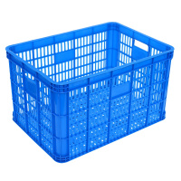 海斯迪克 gnjz-163 加厚蓝色塑料周转筐 快递筐服装运输中转物流筐 592筐外600*420*350mm