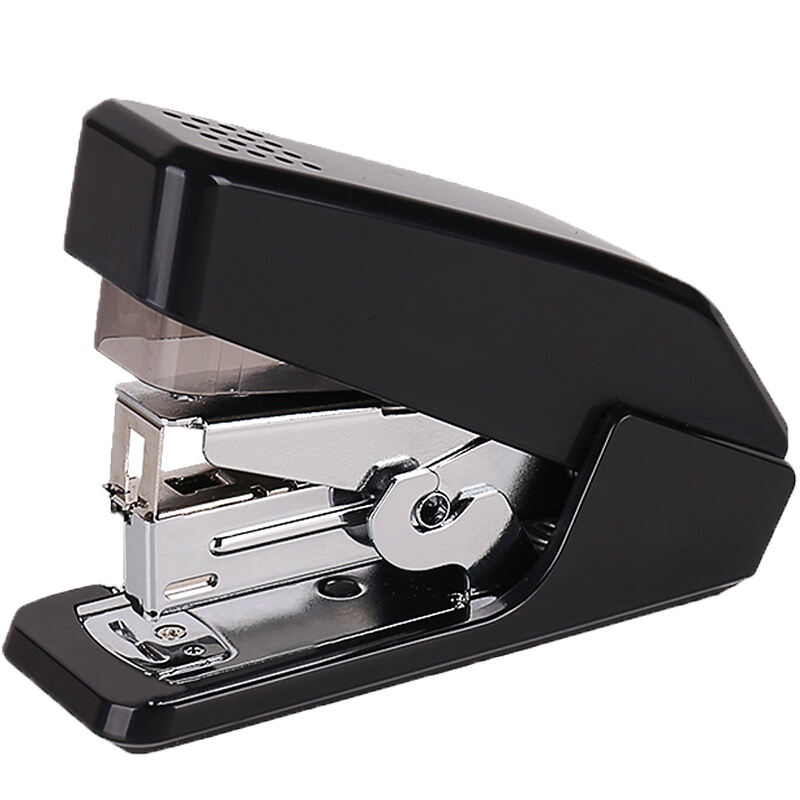 [精选]得力(deli)0466 小型省力型订书机/装订器 单指轻松装订 搭配12#钉 可装50枚钉书针 黑色