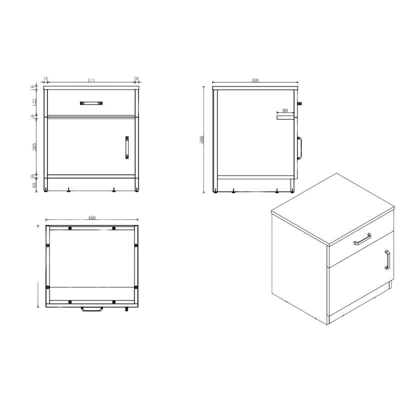 奇冠 (QIGUAN) 定制胶板单人床 1000*1900*400 含床头柜