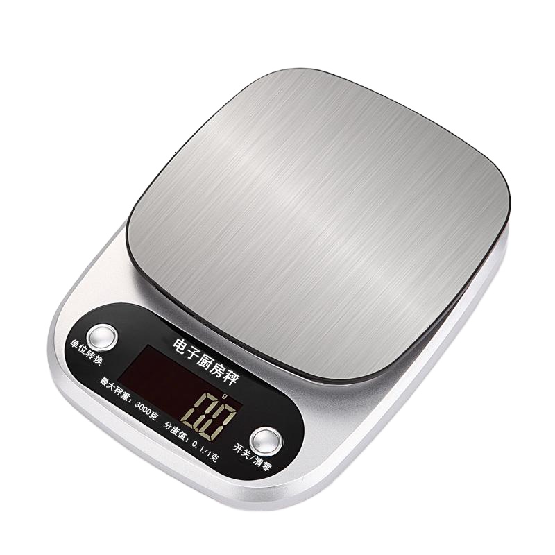 妖怪高精度厨房电子秤烘培食物称重精准克数称烘焙食品家用小型克称 充电款5kg/0.1克送托盘