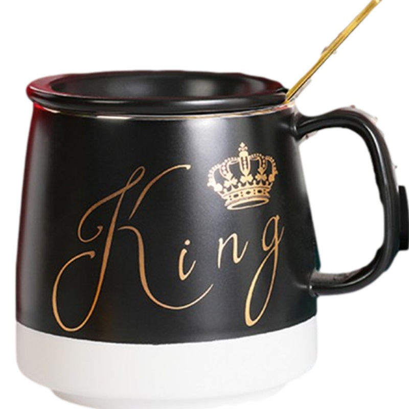 贝瑟斯 北欧风格马克杯带盖勺创意个性潮流燕麦咖啡杯