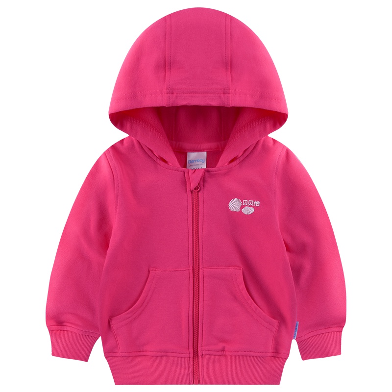 贝贝怡男女童外套春装连帽保暖宝宝卫衣婴儿衣服儿童上衣151S055