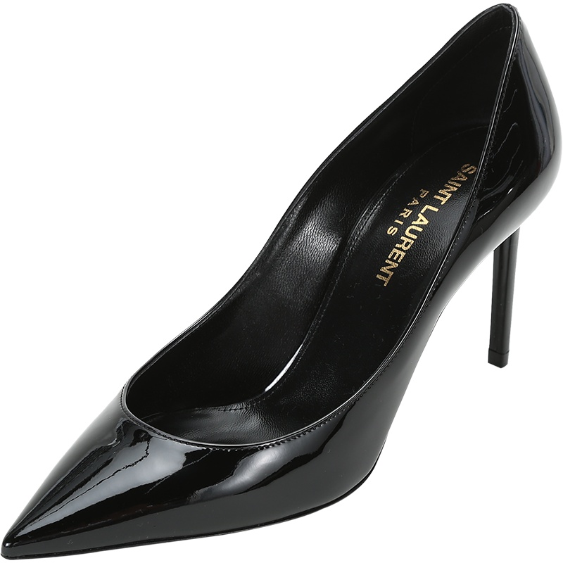 SAINT LAURENT 圣罗兰 女士漆皮革尖头浅口高跟鞋529731 0NP00