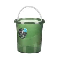 茶花透明手提水桶家用大号加厚洗衣桶储水桶洗车圆桶塑料桶洗衣桶宽边提手[大号15.9L]颜色随机