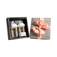 新加坡原装进口Hegen幼儿婴儿多功能PPSU奶瓶礼盒一大一小储存盖热款礼盒宽口径