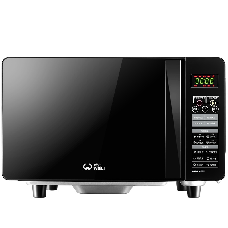 21PG39-T威力微波炉21升平板式光波炉家用智能菜单均匀立体加热按重解冻烧烤快捷加热童锁电子除味宝宝菜单