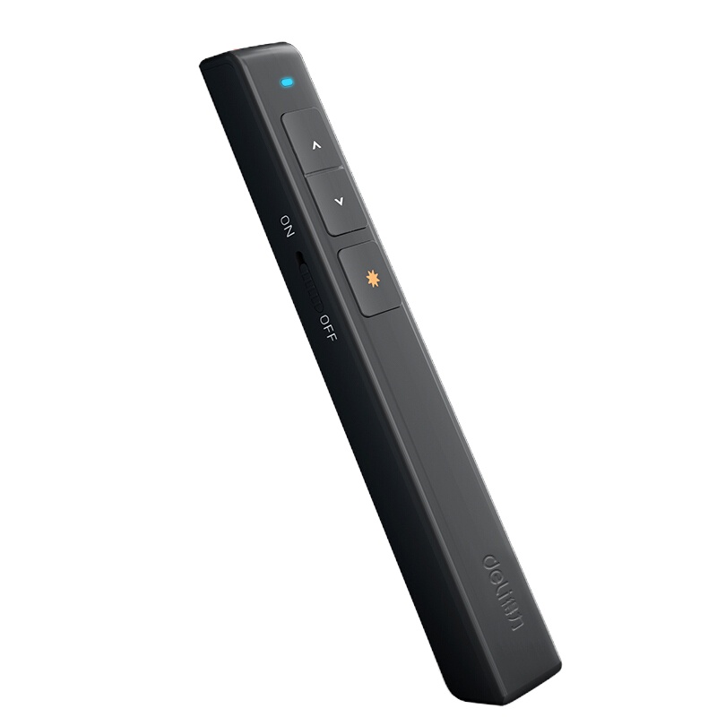 得力 360度控制教师专用PPT激光翻页笔/无线演示器课件笔 红光 2802两个装