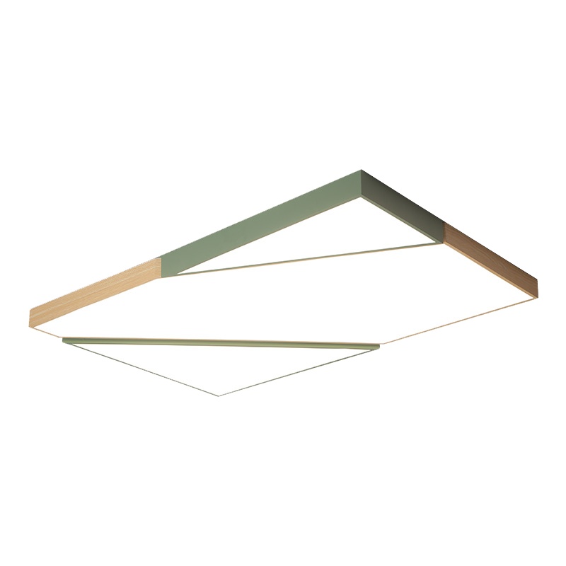 七只蚂蚁2020北欧LED卧室吸顶灯圆形马卡龙木纹北欧北欧现代简约LED吸顶灯家用卧室灯客厅艺术节能办公室长方形灯具PY