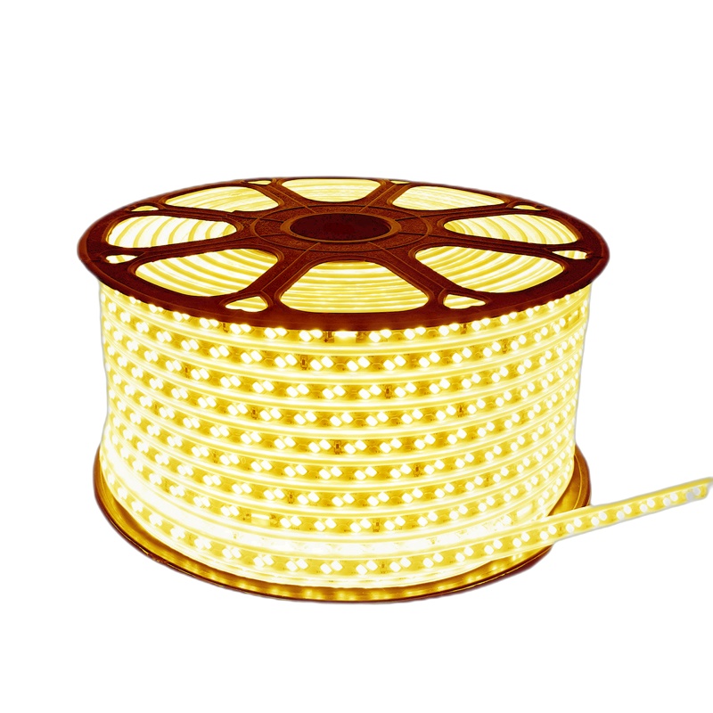 祎琳220V双排灯带led超高亮5050软灯条2835客厅吊顶灯户外防水光带