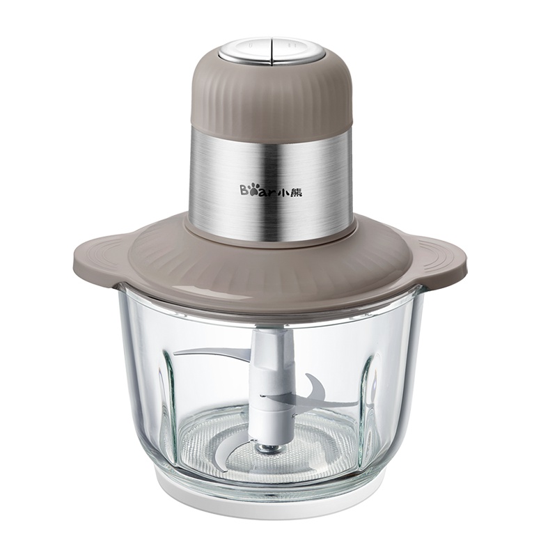 小熊（Bear）切碎机 QSJ-C03F1 灰色 2L大容量家用全自动宝宝辅食料理机大动力多功能绞肉绞馅碎肉机苏宁自营