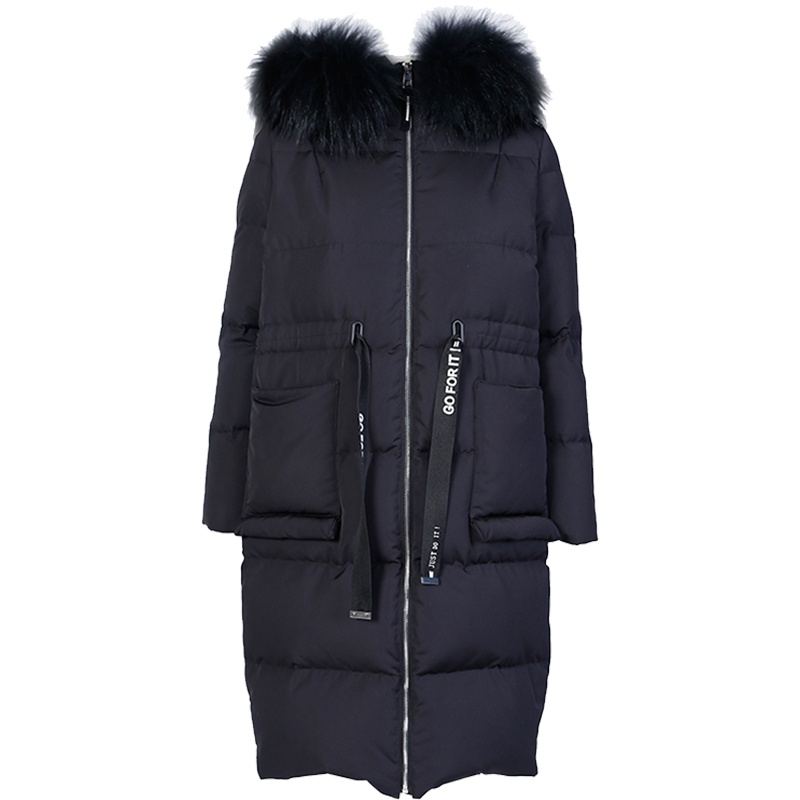 ERAL/艾莱依时尚过膝羽绒服女中长款2018新款修身加厚