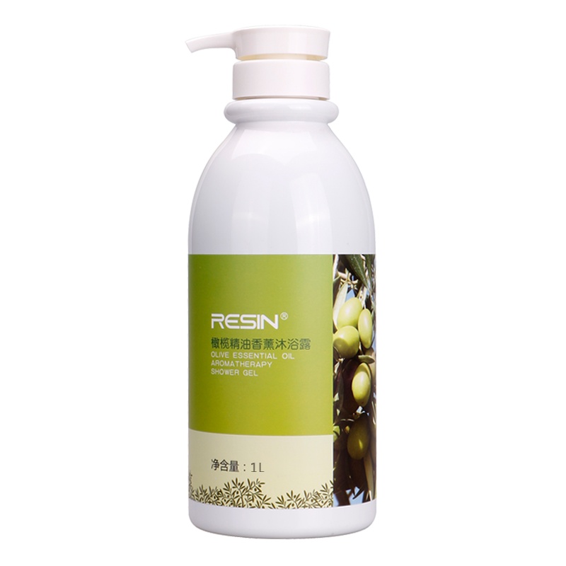 RESIN语欣港版出口装橄榄精油香薰SPA沐浴露1L清洁污垢舒缓紧致保湿补水孕妇婴童各种肤质/带泵