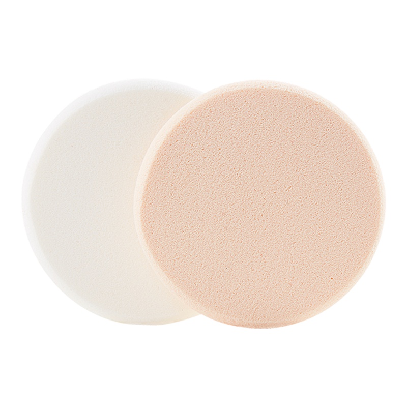 苏宁极物 圆形磨边粉扑 干湿两用 2只装