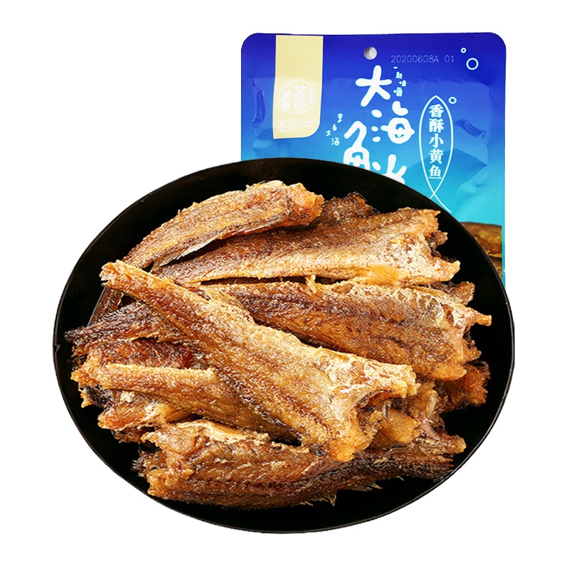 98g华味亨香酥小黄鱼*3袋休闲零食