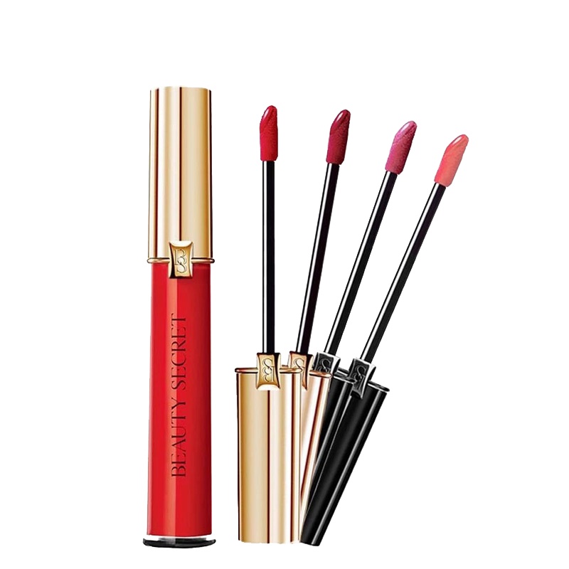 美颜秘笈唇釉中国红不易脱色持久保湿滋润口红水不易掉色沾杯染唇液咬唇 中