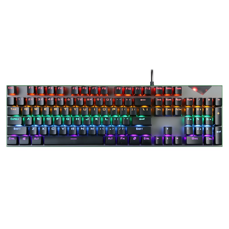 吉选 GESOBYTE G22 真机械热拔插键盘有线电脑台式机网吧家用办公游戏背光混光104键无冲 青轴