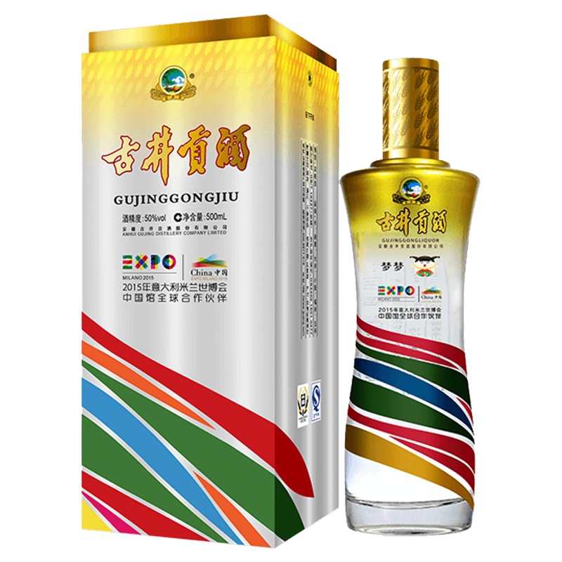 古井贡酒 米兰世博纪念酒 梦梦50度500ML 单瓶浓香型白酒