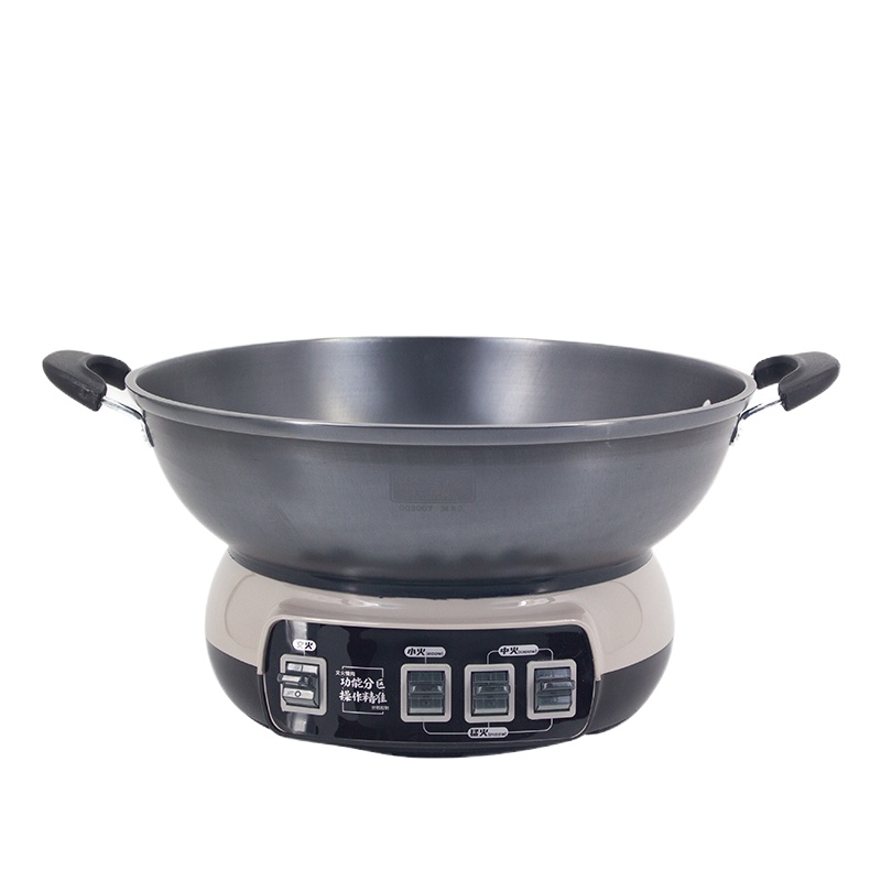 格丽诺(GOVEVO) B2 38CM电锅 铸铁 多功能锅电热锅电炒锅防干烧国标线阻燃0涂层健康设计