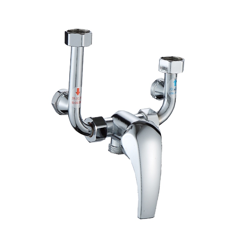热水器合金混水阀u型 浴室淋浴开关明装通用U配件 冷热混水龙头家用
