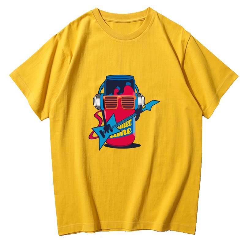 Saint Nichtirr春夏印花可乐重磅新疆棉男女情侣宽松圆领T恤