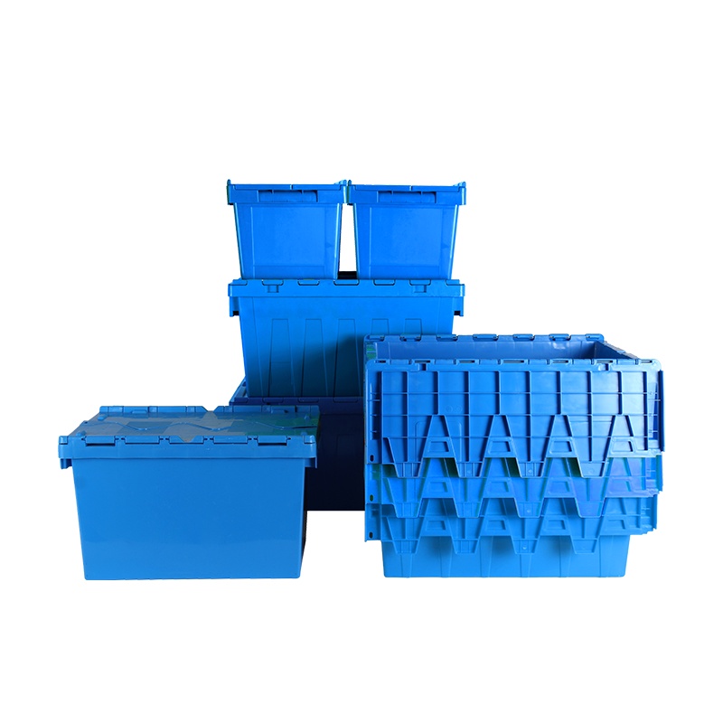 力王 POWERKING 带盖可插箱塑料周转箱带盖加厚耐摔塑料箱整理收纳箱工业汽配运输箱全新材质品质保证可套叠箱