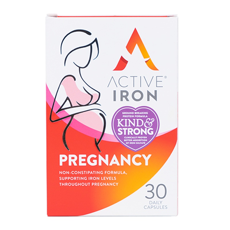 爱尔兰补充铁剂Active孕妇装补充铁胶囊怀孕期中晚贫血女性补充铁补气血 Beauty Rush 膳食营养补充剂