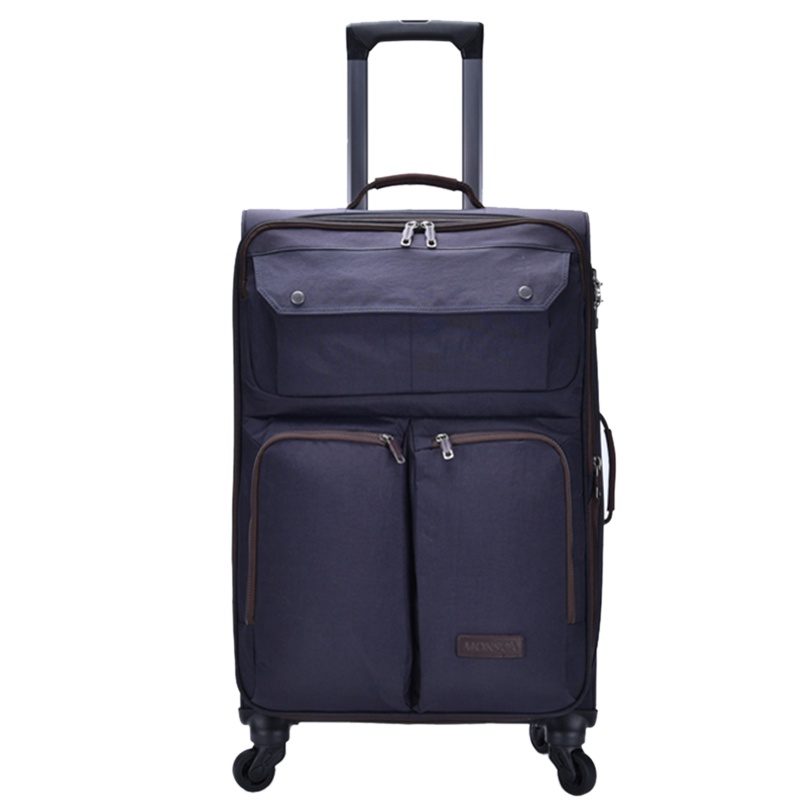 摩斯卡拉杆箱万向轮男24寸休闲时尚布箱布料商务出差 复古男士旅行箱商场同款