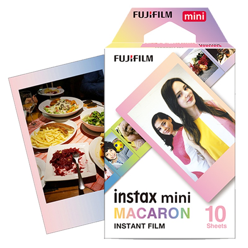 富士(FUJIFILM)INSTAX 拍立得相纸趣奇mini7c/8/9/25/90/70通用花边快显胶片 马卡龙10张