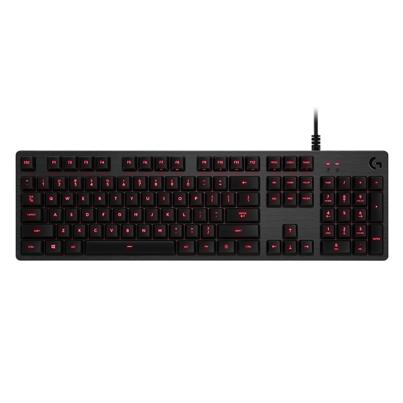 罗技(Logitech)G413 CARBON电竞游戏机械键盘104键背光电竞游戏吃鸡英雄联盟 金属拉丝铝合金面板-黑色